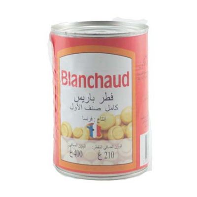 Champignons de Paris Entiers 1er Choix Blanchaud 400 g, parfaits pour vos plats savoureux, livrés en Algérie avec un service de qualité.