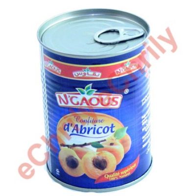 Confiture d'abricots Ngaoues 400 g, parfaite pour vos petits-déjeuners et desserts, livrée en Algérie avec un service de qualité.