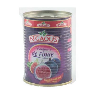 Pot de Confiture de Figues Ngaoues 400 G, un délice incontournable pour les amateurs de confiture.