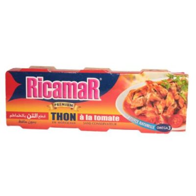 TRIPLETTE DE THON EN MIETTES À LA TOMATE RICAMAR 195G