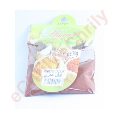 Achetez Épice Piment Doux 30g sur eChrily Algérie : Idéal pour couscous, chorba, tajines. Couleur, goût et douceur sans piquant. courses apr internet.